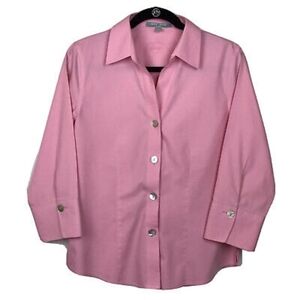 Foxcroft Rose Button-Up Blouse